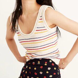 Madewell Scoop Sweater Tank In All Good Stripe